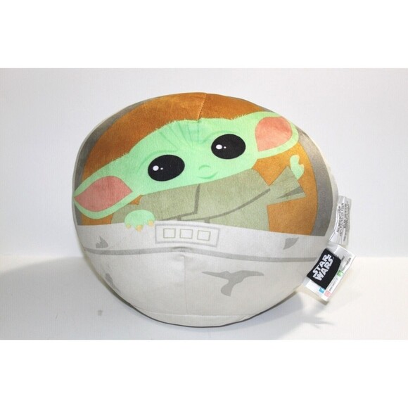 The Mandalorian The Child Baby Yoda Cloud Pillow Yoda in Carriage Star Wars 11" - Picture 1 of 10